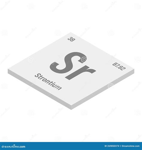 Strontium, Sr, Periodic Table Element Stock Vector - Illustration of ...