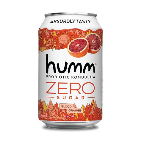 Humm Probiotic Kombucha Zero Sugar Blood Orange - No India | Ubuy