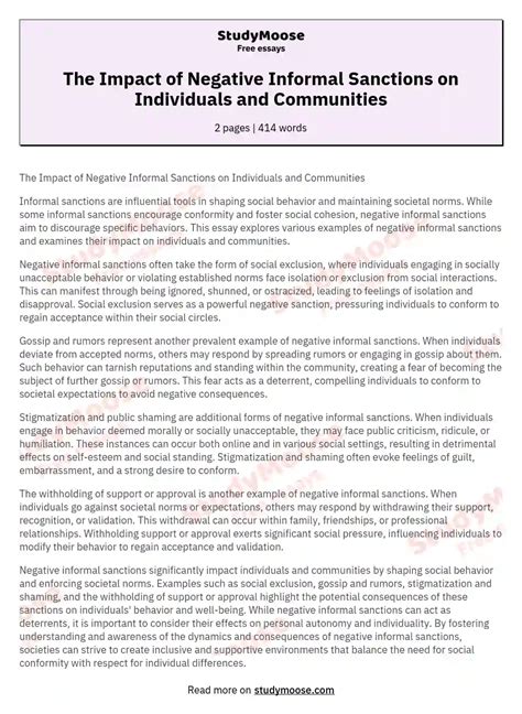 Image result for Informal Negative Sanctions