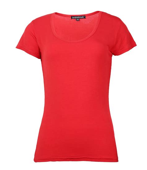 Factory Price Combed Cotton Red Women Clothing/Ladies T-Shirt (TYA ...