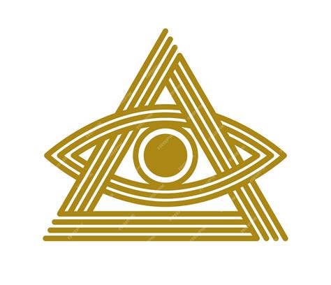 Premium Vector | All seeing eye in triangle pyramid vector ancient ...