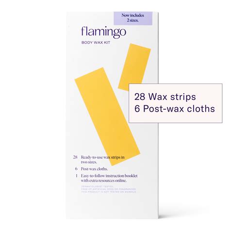 Flamingo Women's Body Wax Kit - 28 Gel-Wax Strips & 6 Post-Wax Cloths ...