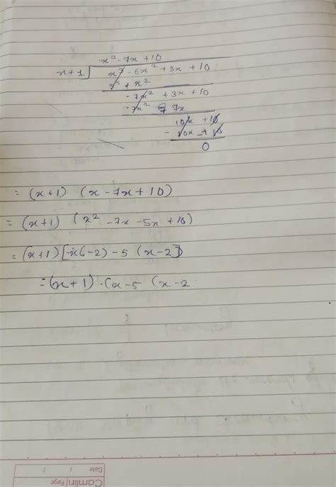Factorize using Factor Theorem: x^3 - 6x^2 + 3x + 10 Thanks :) - Brainly.in