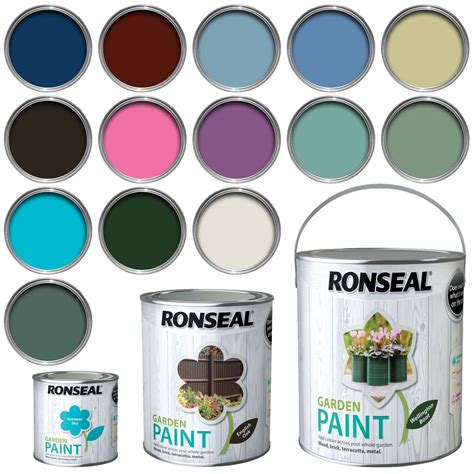 Ronseal Exterior Garden Paint Wood, Brick, Metal, Stone - 250ml, 750ml ...