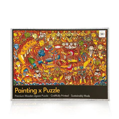 Buy 91Knots Vishnu’s Abode(वैकुण्ठ), 1000 Pieces Premium Wooden Jigsaw ...