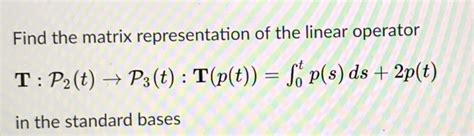 Matrix Representation of Linear Operator 的图像结果