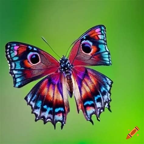 Butterfly with eye patterns on its wings on Craiyon
