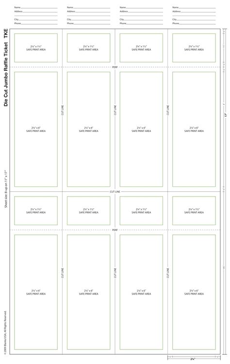 Free Printable Raffle Ticket Templates [Word, Excel, PDF] With Numbers