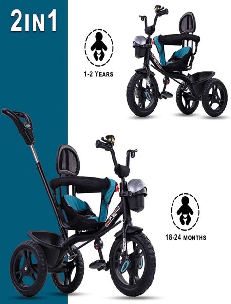 Baby Cycle For Kids | Age 1-5 Years | Luusa R1 Tricycle |blue – FirstCrawl