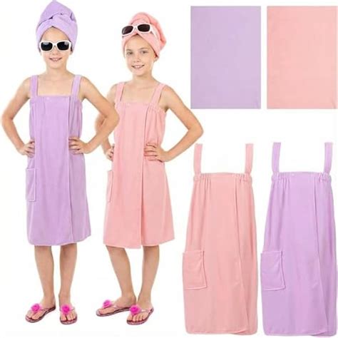 SmoothNovelty 2 Sets Girls Towel Wrap Hair Towel Wrap for Kids India | Ubuy