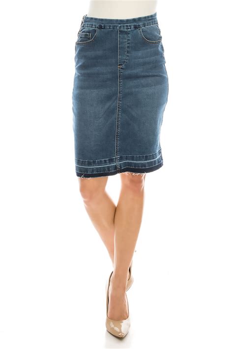 Cheap jean skirts knee length online