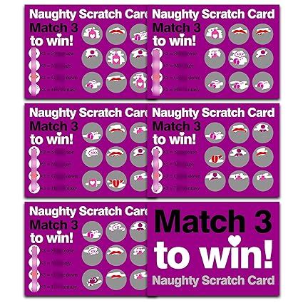 Naughty Scratch Card Game Cards with Envelope - Naughty Scratch Cards ...