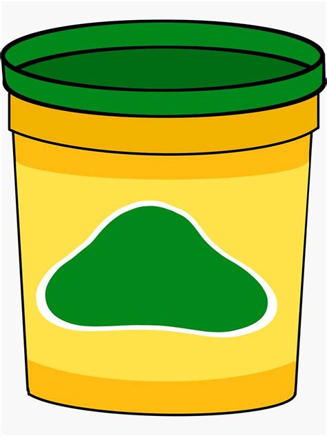 "Play-Dough container clip art " Sticker for Sale by Poohdlesdoodles ...