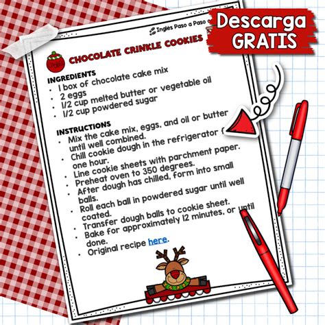 RECETA DE NAVIDAD EN INGLÉS: CHOCOLATE COOKIES