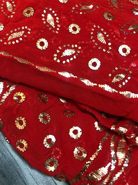 Red All Over Golden Mukaish Anarkali (Anarkali And Dupatta) – Dress365days