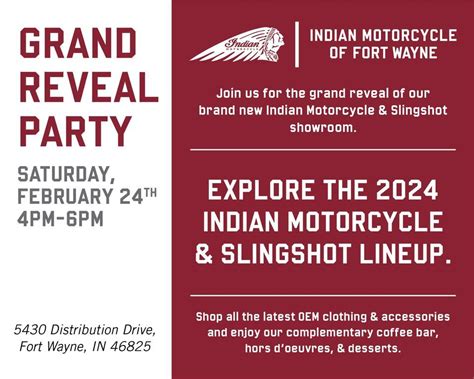 Indian Motorcycle of Fort Wayne GRAND REVEAL PARTY, 5430 Distribution ...