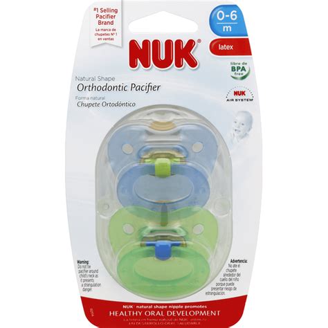 NUK Pacifiers, Orthodontic, Latex, 0-6 M (2 each) Delivery or Pickup ...