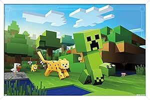 Trends International Minecraft - Ocelot Chase Wall Poster, 22.375" x 34 ...