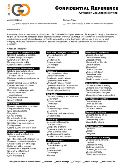 Fillable Online Reference Form - Adventist Volunteer Services - Yumpu ...