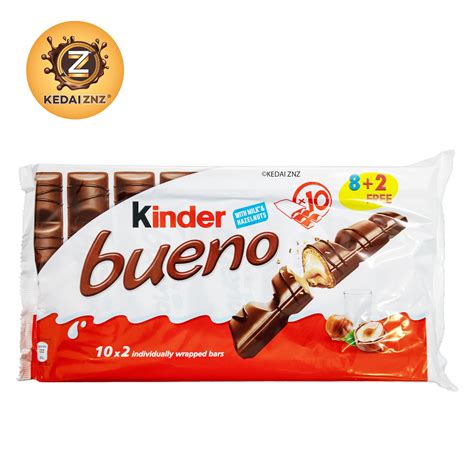 Chocolate FERRERO Kinder Bueno Milk and Hazelnuts Chocolate T10 20 Bars ...