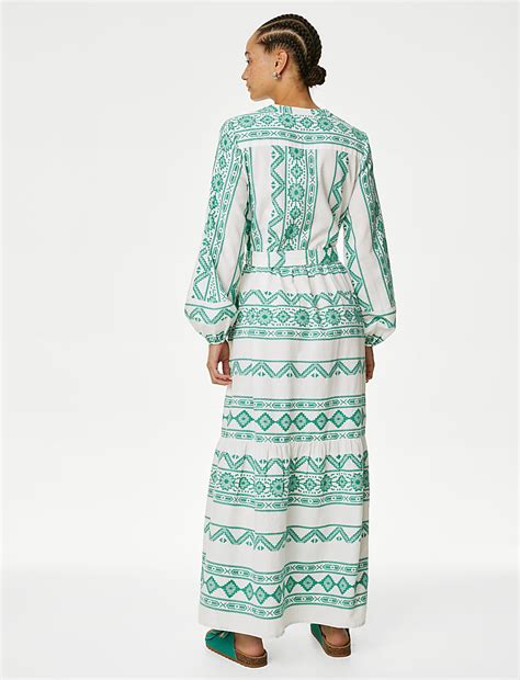 Buy Cotton Rich Jacquard Maxi Beach Dress at Marks & Spencer