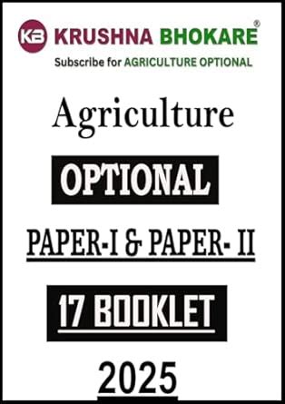Buy KB KRUSHNA BHOKARE AGRICULTURE OPTIONAL -2025 PRITED NOTES (PAPER 1 ...