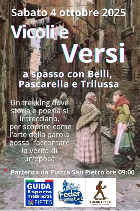 "Vicoli e Versi" a spasso con Belli, Pascarella e Trilussa., Piazza San ...