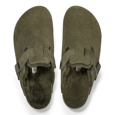 Boston Shearling Suede Leather Thyme | BIRKENSTOCK