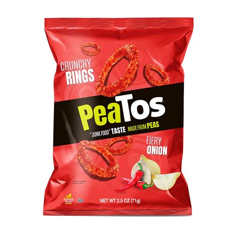 Peatos Crunchy Rings Snack Packs 4g Protein 3g Fiber Fiery | Desertcart ...