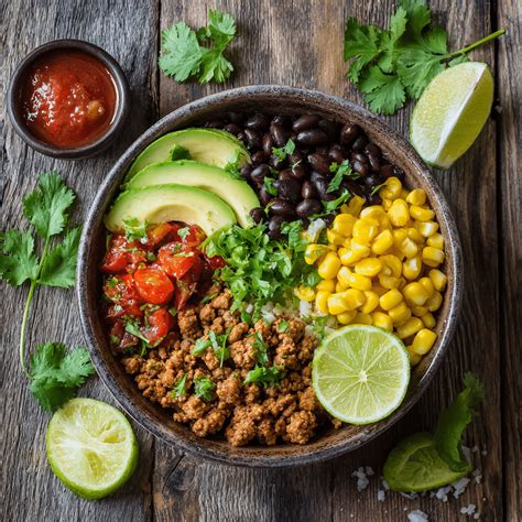 Gluten Free Taco Bowls with ground turkey: 5-Minute Prep, Big Flavor