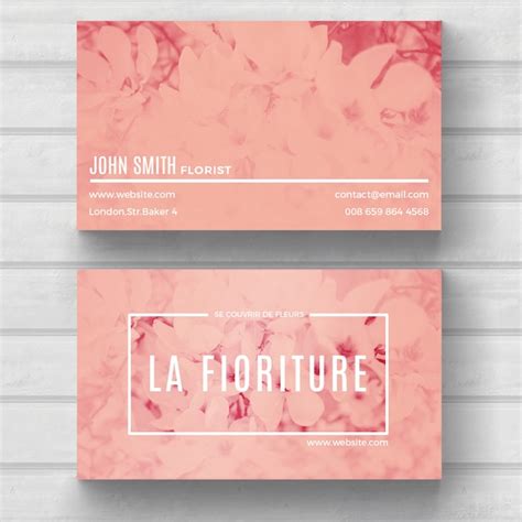 Nice floral business card | Free PSD
