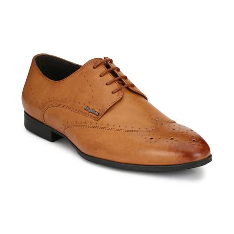 Buy Tan Semi-Brogue Lace-ups Online EC 9301 – Sanfrissco