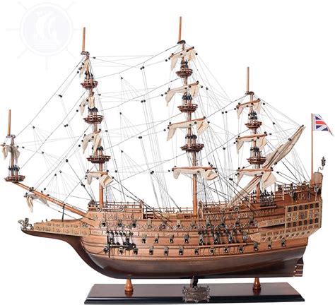 Old Modern Handicrafts Wooden Model Ship HMS India | Ubuy