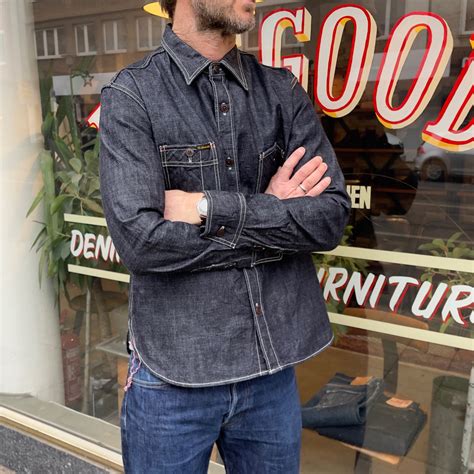 the strike gold | sgs001 10oz slub selvedge denim work shirt – stuf|f ...