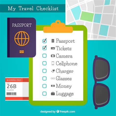 Travel guide checklist Vectors - Download Free High-Quality Vectors ...