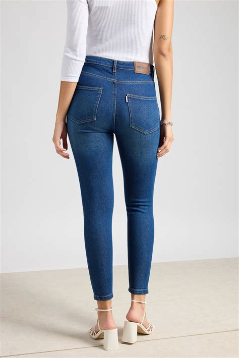 FREAKINS Rich Indigo Skinny Jeans - Premium Stretch Denim