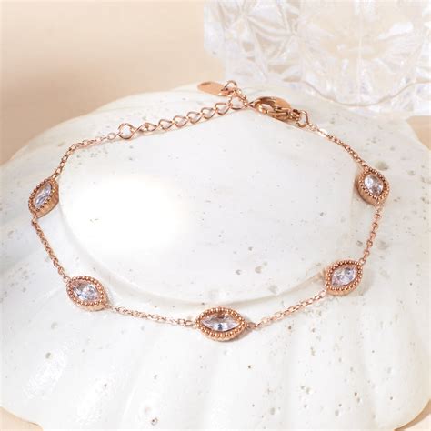 Crystal Cascade White Stone Bracelet | Salty – Salty Accessories