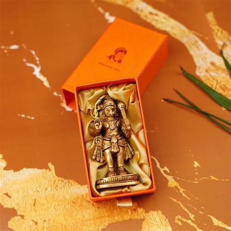 Brass Blessing Lord Hanuman 4 inch | 285 g – ServDharm