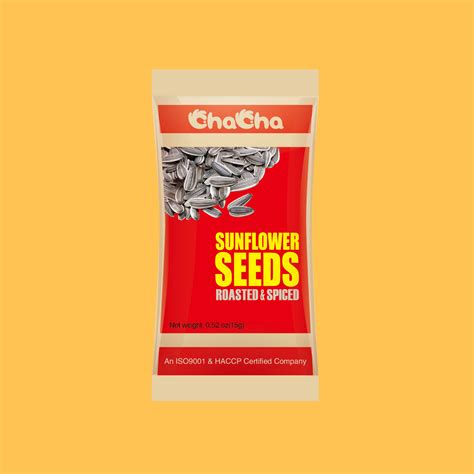 ChaCha Sunflower Seeds Roasted - Spiced Flavour 15g - Pocket Size - Pa ...