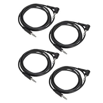 Male to Male Auxiliary Sound Cable, Soft Black 4Pcs AUX Cord Universal ...