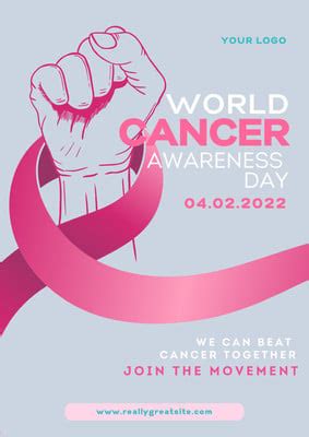 Free National Cancer Awareness Day Poster Templates | Canva