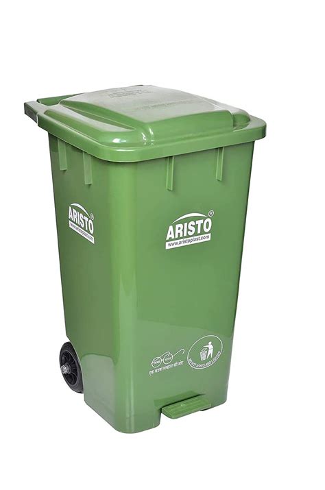 AIR O MATIC ARISTO Plastic Pedal Garbage Waste Dustbin With Wheel 65 ...