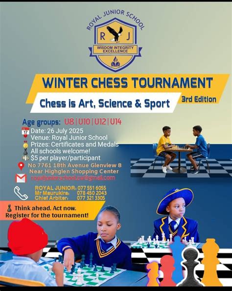ROYAL JUNIOR SCHOOL WINTER CHESS TOURNAMENT , Glenview, Mashonaland ...