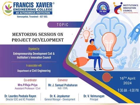Mentoring Session on Project Development | News & Events | Francis ...