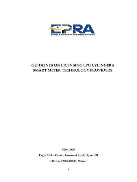 Fillable Online Guidelines on Licensing Lpg Cylinders Smart Meter ...