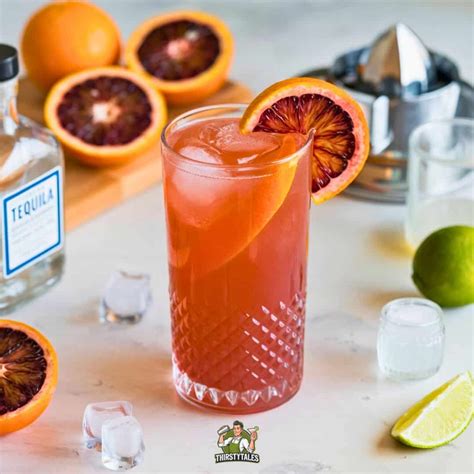 Blood Orange Tequila Twist Tequila Cocktail Recipe - Thirsty Tales