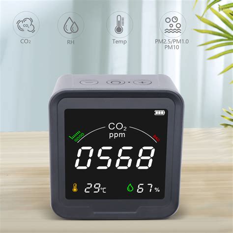 Buy Carbon Dioxide CO2 Meter Temperature Humidity Detector Air Quality ...