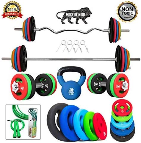 Buy Kakss Professional Gym Training (10 Kg to 200 Kg) Home Gym Set With ...