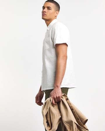 Short Sleeve Linen Blend Shirt | Ambrose Wilson