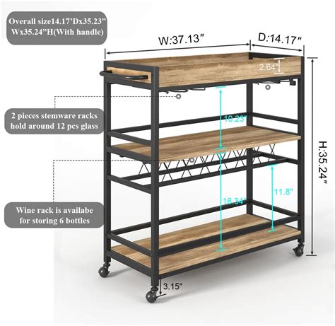 BONAUGURE BON AUGURE Bar Cart for The Home, Bar Serving Carts India | Ubuy